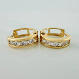 Candongas Carril 1.7gr / 1/2 in / Oro Amarillo 18K $