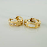 Candongas Carril 1.7gr / 1/2 in / Oro Amarillo 18K $