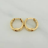 Candongas Carril 1.7gr / 1/2 in / Oro Amarillo 18K $