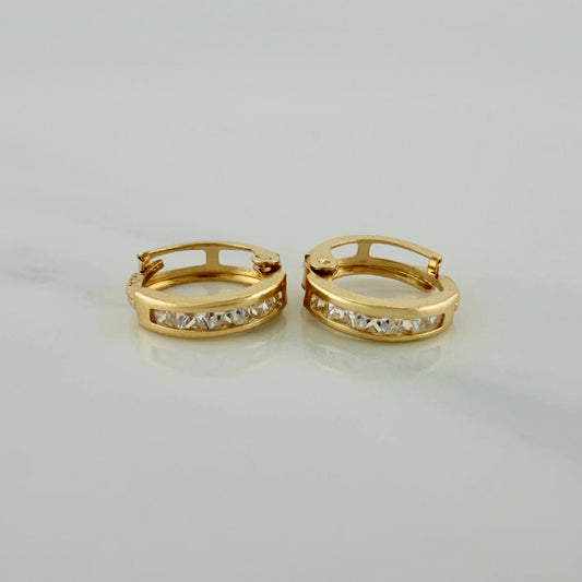 Candongas Carril 1.15gr / 1/2 in / Oro Amarillo 18K $