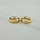 Candongas Carril 1.15gr / 1/2 in / Oro Amarillo 18K $