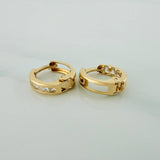 Candongas Carril 1.15gr / 1/2 in / Oro Amarillo 18K $