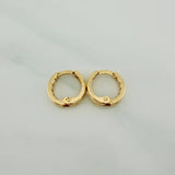 Candongas Carril 1.15gr / 1/2 in / Oro Amarillo 18K %