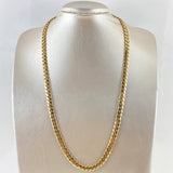 Cuban Links 34.8gr / 60cm / 6mm Lobster Claw Box White Zirconia Yellow Gold 18K ©