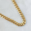 Cuban Links 34.8gr / 60cm / 6mm Lobster Claw Box White Zirconia Yellow Gold 18K ©