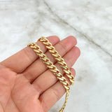 Cuban Links 34.8gr / 60cm / 6mm Lobster Claw Box White Zirconia Yellow Gold 18K ©