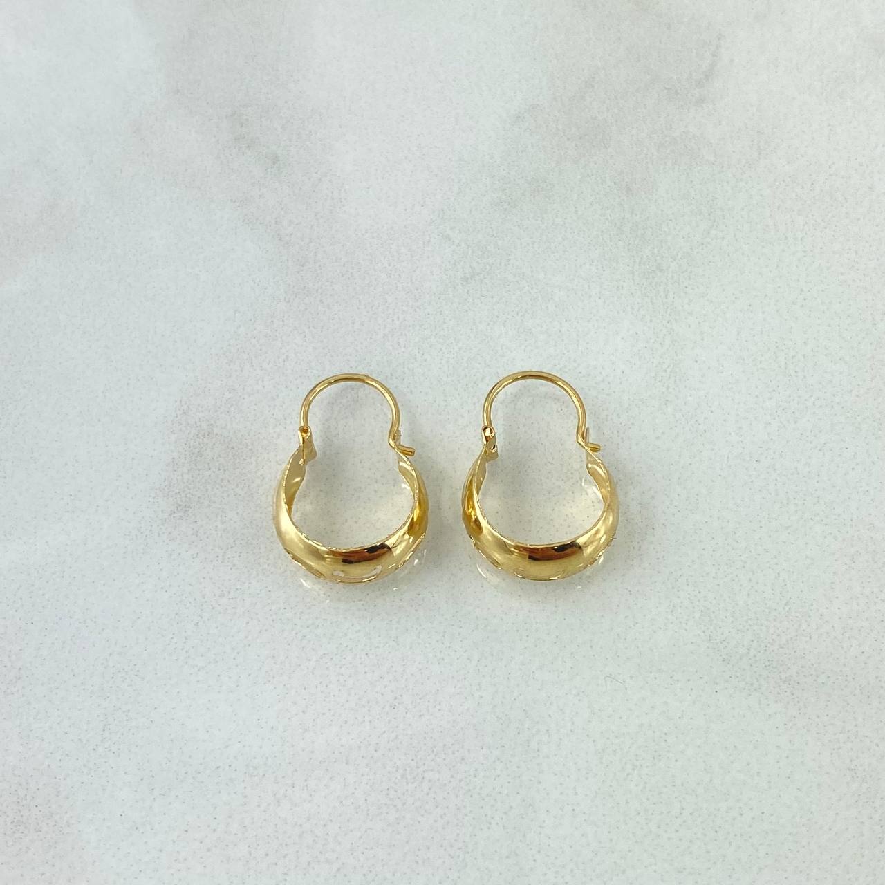 Hoop Earrings Ash Lunas 0.75gr / 1.6cm / Polished 18K Yellow Gold ©