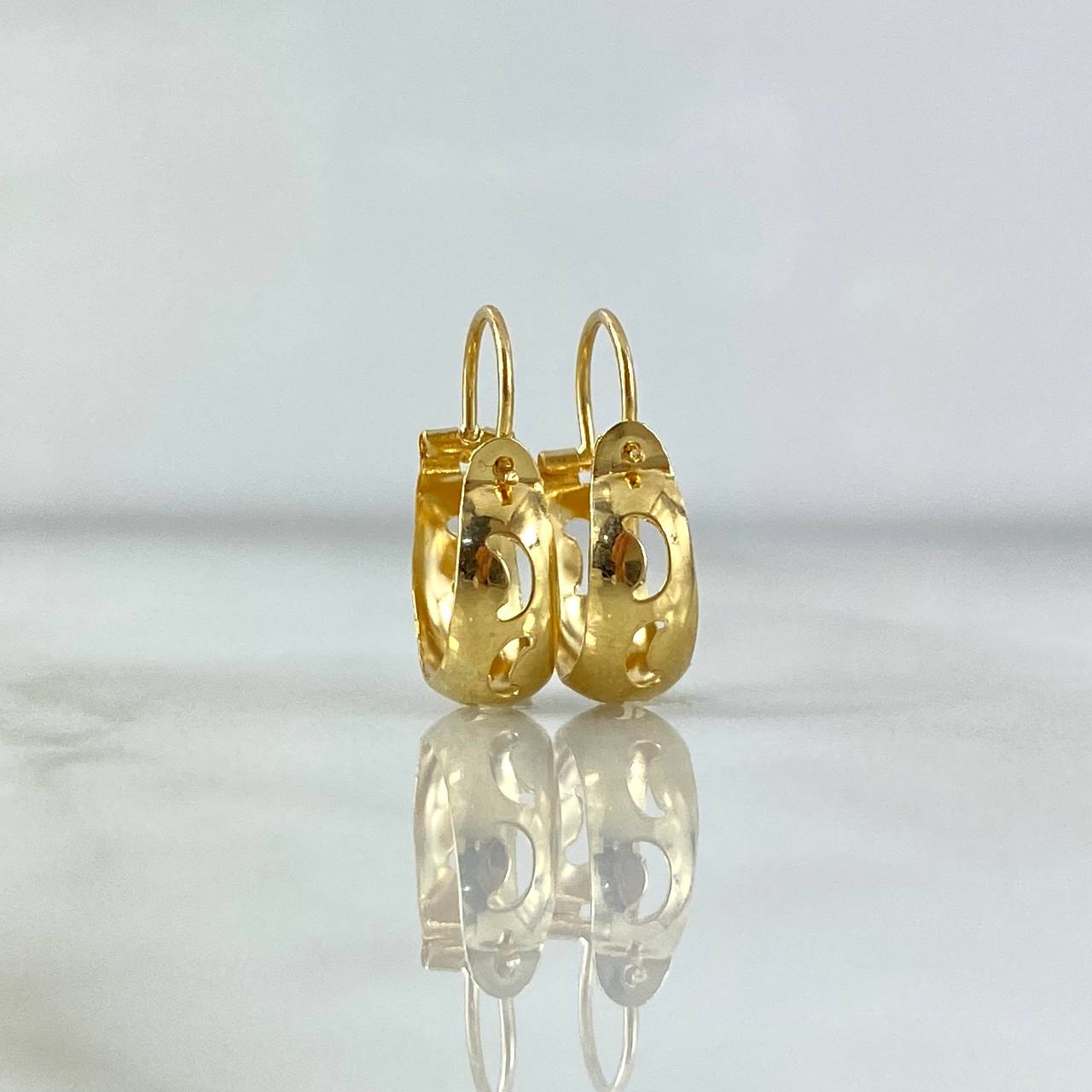 Hoop Earrings Ash Lunas 0.75gr / 1.6cm / Polished 18K Yellow Gold ©