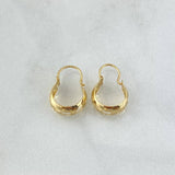 Hoop Earrings Ash Hearts 0.75gr / 1.6cm / Polished 18K Yellow Gold