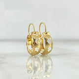 Hoop Earrings Ash Hearts 0.75gr / 1.6cm / Polished 18K Yellow Gold