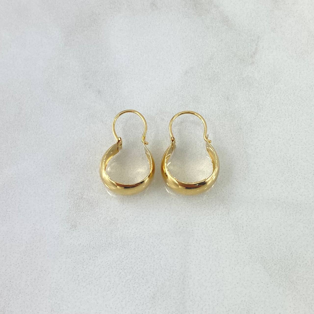 Hoop Earrings Ash 0.75gr / 1.6cm / Polished 18K Yellow Gold ©