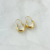 Hoop Earrings Ash 0.75gr / 1.6cm / Polished 18K Yellow Gold ©