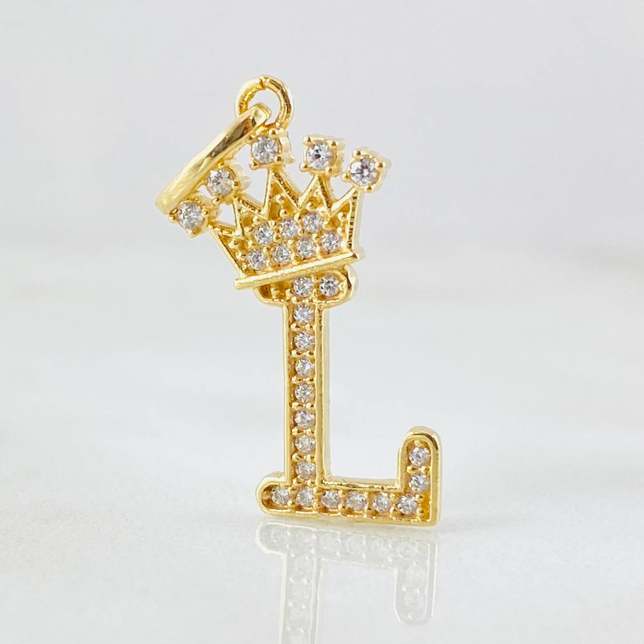 Dije Corona Letra L 1.5gr / 2.5cm / Oro Amarillo 18K