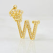 Dije Corona Letra W 2.4g / 1 in Oro Amarillo 18K