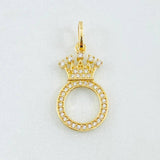 Dije Corona Letra O 1.7g / 1 in Oro Amarillo 18K