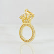 Pendant Crown Letter O 1.65g / 1 in Yellow Gold 18K