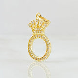 Pendant Crown Letter O 1.65g / 1 in Yellow Gold 18K