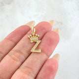 Dije Corona Letra Z 1.6gr / 2.6cm / Oro Amarillo 18K *