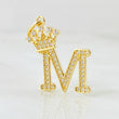 Pendant Crown Letter M 2.35gr / 1.0in / 18K Gold