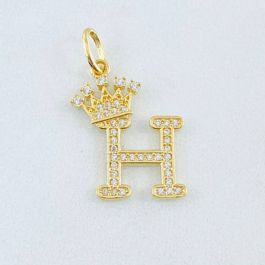 Dije Corona Letra H 2.05 g / 1 in Oro Amarillo 18K