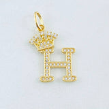 Dije Corona Letra H 2.05 g / 1 in Oro Amarillo 18K