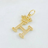 Dije Corona Letra H 2.05 g / 1 in Oro Amarillo 18K