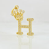 Pendant Crown Letter H 2.05 g / 1 in Yellow Gold 18K