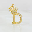 Pendant Crown Letter D 1.8gr / 1.0in / 18K Gold
