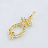 Dije Corona Letra Q 2 g / 1 in Oro Amarillo 18K