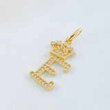 Pendant Crown Letter E 1.75g / 1 in 18K Yellow Gold