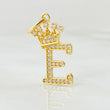 Pendant Crown Letter E 1.75g / 1 in 18K Yellow Gold