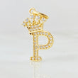 Dije Corona Letra P 1.9gr / 1 in / Oro Amarillo 18K