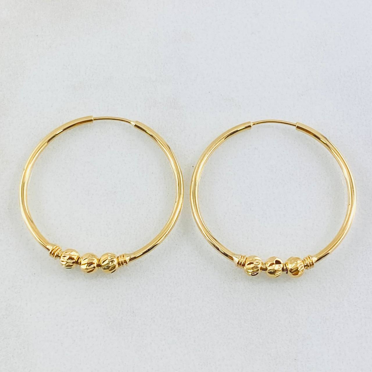 Hoop Earrings Trio 1.6gr / 1.0in / 18K Gold