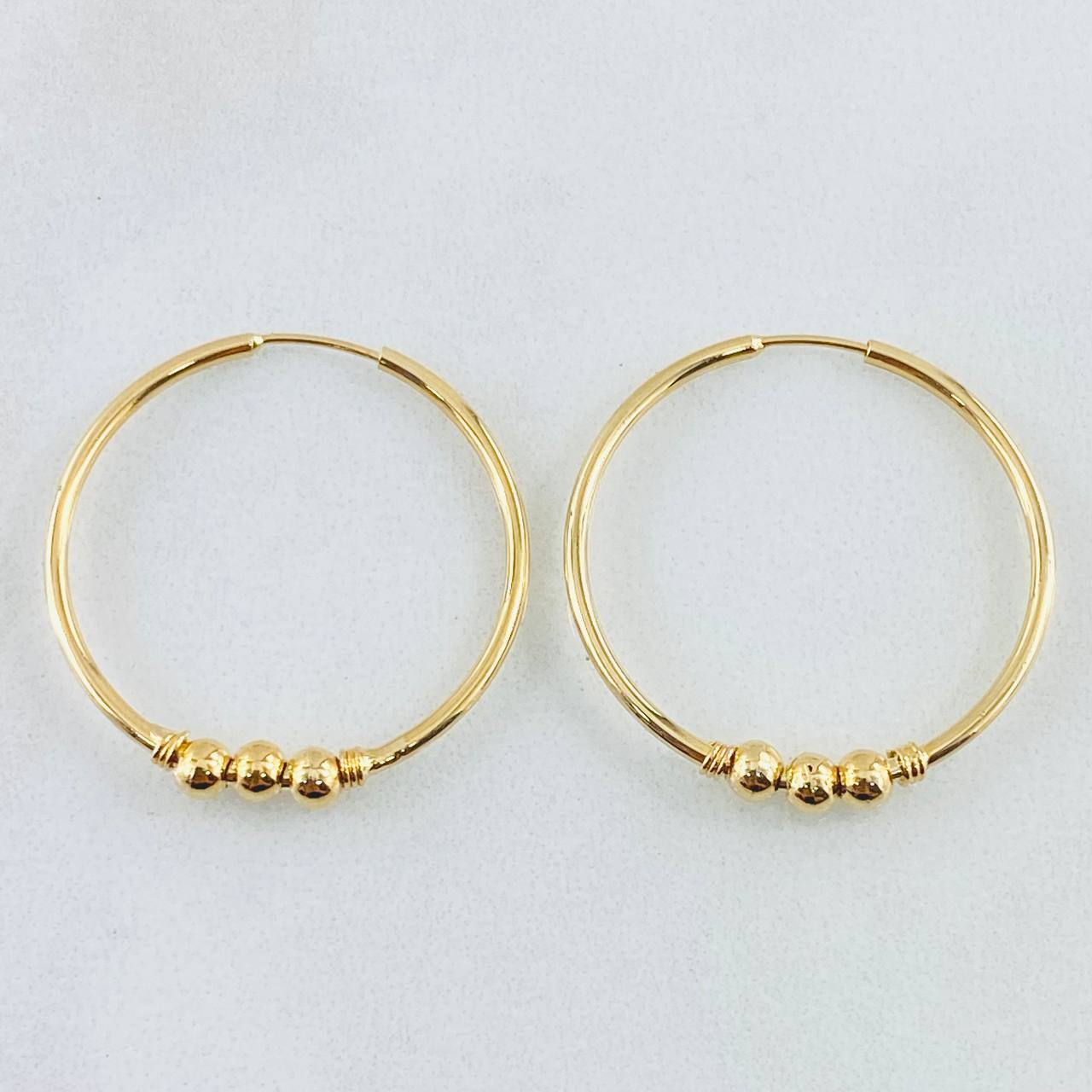 Hoop Earrings Trio 1.75gr / 1.0in / 18K Gold