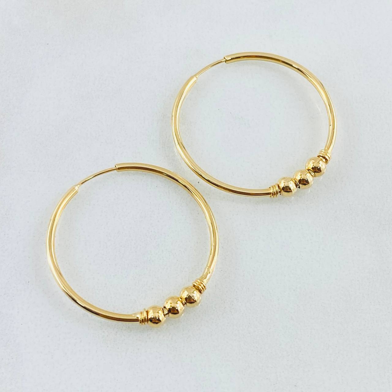 Hoop Earrings Trio 1.75gr / 1.0in / 18K Gold
