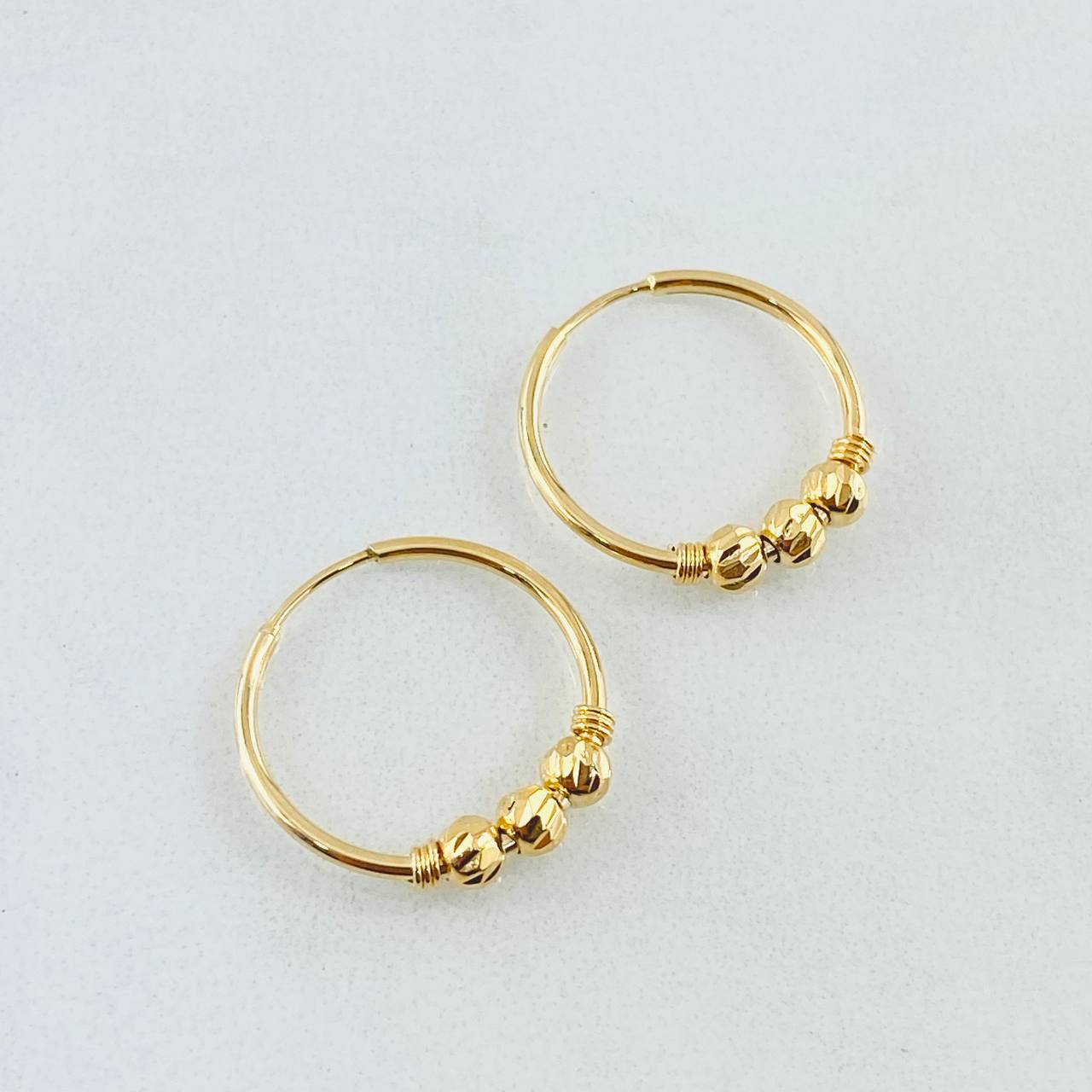 Hoop Earrings Trio 1.05gr / 0.6in / 18K Gold