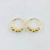Candongas Trio 0.95gr / 1.3cm / Oro Amarillo 18K