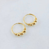 Candongas Trio 0.95gr / 1.3cm / Oro Amarillo 18K