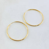 Hoop Earrings Smooth Hoop 1.3gr / 1.0in / 18K Gold