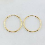 Candongas Aro Liso 0.85gr / 3/4 in / Oro Amarillo 18K *