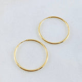 Smooth Hoop Earrings 0.95gr / 3/4 in / Yellow Gold 18K *