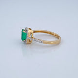 Mia Emerald Ring 2.6gr / Size 6 3/4 / Two Tone Yellow White 18K &