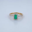 Mia Emerald Ring 2.6gr / Size 6 3/4 / Two Tone Yellow White 18K &