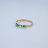 Stefy Emerald Ring 1.3gr / Size 6 3/4 / 18K Gold