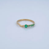 Stefy Emerald Ring 1.3gr / Size 6 3/4 / 18K Gold