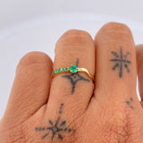 Stefy Emerald Ring 1.3gr / Size 6 3/4 / 18K Gold