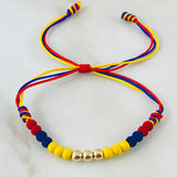 Tricolor Beads Bracelet Style 2° 0.25gr / 18K Yellow Gold *