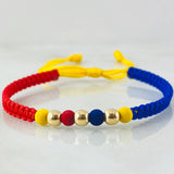 Tricolor Beads Bracelet Style 3° 0.25gr / 18K Yellow Gold *