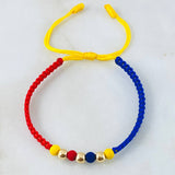 Tricolor Beads Bracelet Style 3° 0.25gr / 18K Yellow Gold *