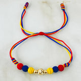 Tricolor Beads Bracelet Style 7° 0.4gr / 18K Yellow Gold *